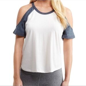 Aeropostale LLD Cold Shoulder Baseball Shirt